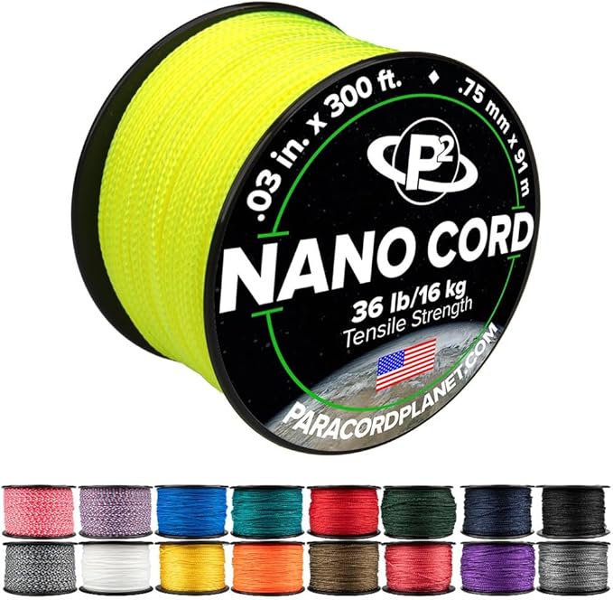 Paracord Planet Nano Cord –Lightweight Nylon Nano Paracord – Great for Arts & Crafts, Home Décor, Camping and More!
