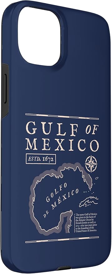 Gulf of Mexico 1672 Historic Map Case for iPhone 15 Plus