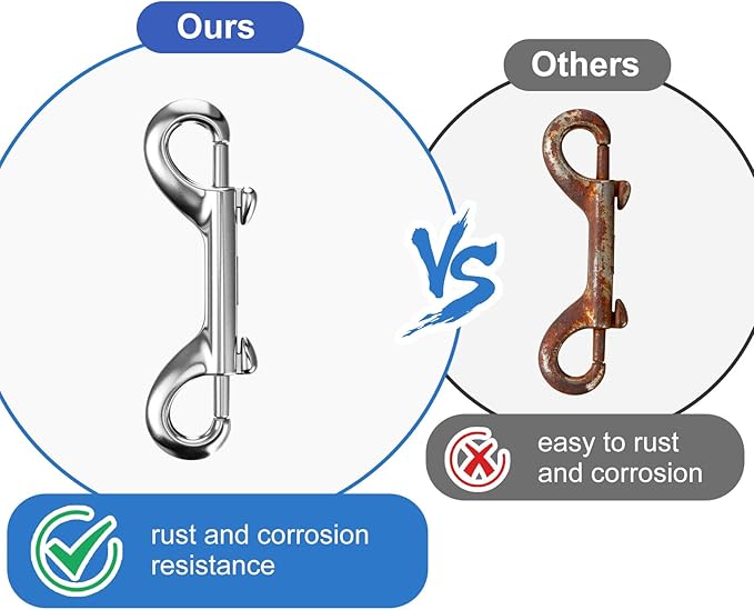 4 PCS Snap Hooks, 3.5 Inch Double Ended Snap Hooks Multipurpose Carabiners for Pets Leashes, Water Buckets, Keys & More Indoor Outdoor Use for Home & Farm