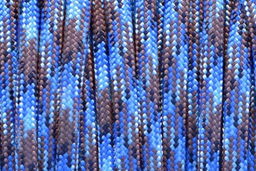 BORED? PARACORD! 550 lb Paracord – Ideal for Crafting, DIY Projects, Camping, Military & Active Outdoors – 300+ Colors – Tactical Parachute Cord Type III – Strong - Abyss 50 Feet