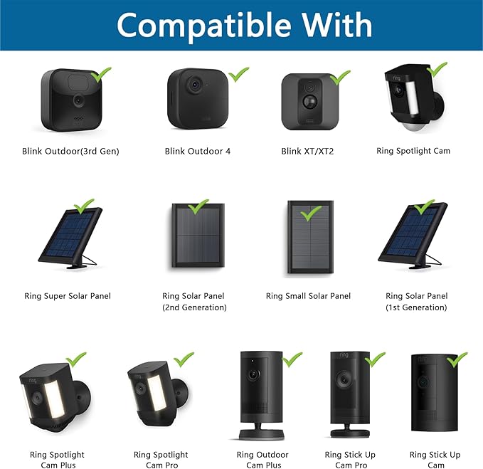 31.49 or 47.24 inch Ground Stake Mount Stand with Solar Panel Mount for Ring, Blink, Arlo, Eufy, Wyze, Google Nest, Simplisafe Cameras and Solar Panels Ground Stake Bracket（Black）