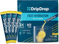 DripDrop Hydration Packets - Lemon - Single Serve Electrolytes Powder Drink Mix - Non-GMO, Gluten Free, Vegan - 32 Sticks