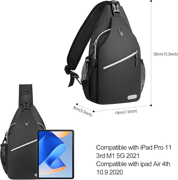 MOSISO Sling Backpack, Multipurpose Crossbody Shoulder Bag Travel Hiking Daypack