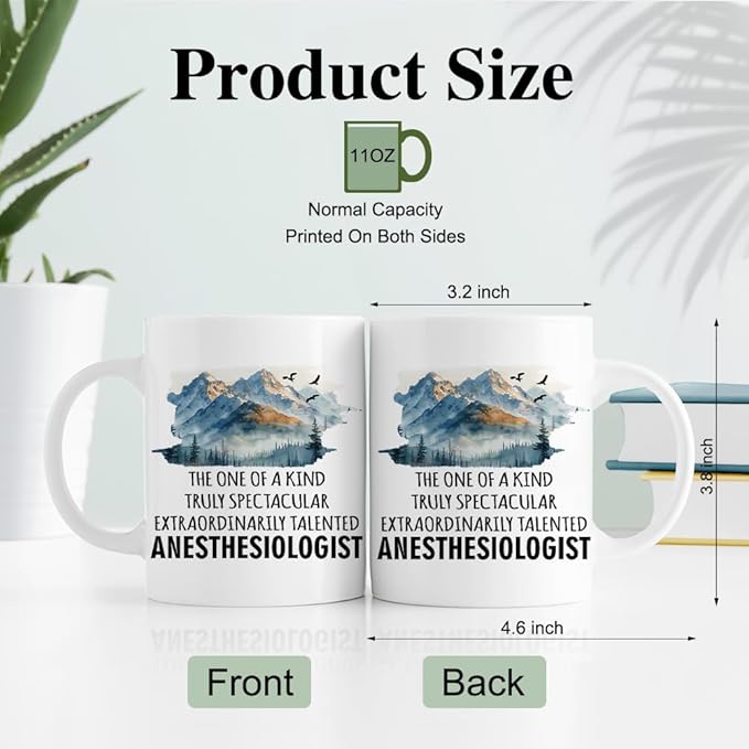 RZHV A Talented Anesthesiologist 11 Oz Novelty Mug, Funny Coffee Mug for Anesthesiology, Thank You Inspirational Gifts for Anesthesiologist Assistant, Grad Gifts for Anesthesiologist Student