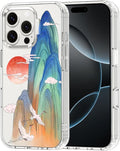 MOSNOVO for iPhone 16 Pro Case, Shockproof Military-Grade Protection 6.6ft Drop Tested, Clear Phone Case for iPhone 16 Pro, Celestial Cranes Design
