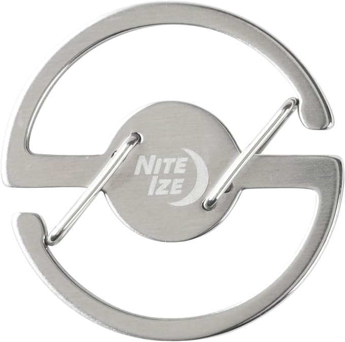 Nite Ize Medallion Key Carabiner, Stainless Steel Key Ring Carabiner With Dual Gates