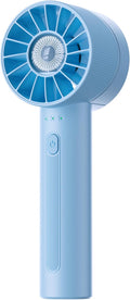 Portable Mini Handheld Turbo 4 Speed High Velocity Personal Fan, Max 16H Cooling Time, Rechargeable Purse Fan, Travel Essentials Must Haves for Vacation/Beach/Trip, Light Blue