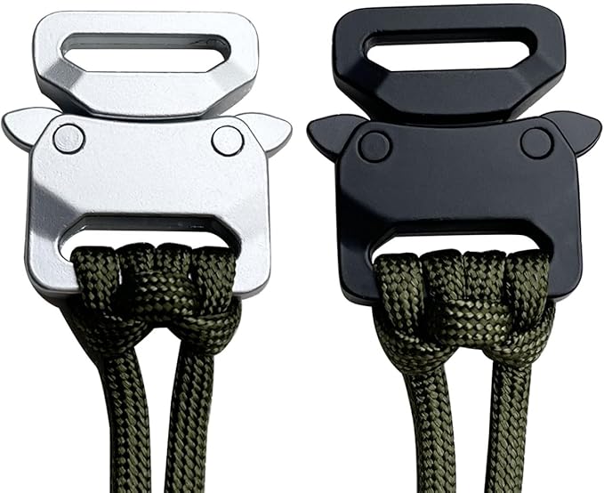Paracord Bracelet Clips, Quick Release Belt Buckle Metal Shackle Lock, Set of 6 (3/4inch)