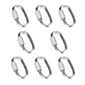 8 Pcs 1.62 Inch 316 Heavy Duty Stainless Steel Chain Quick Links, 500 Lbs Capacity Locking Repair Connector Pets Keychain for Outdoor Traveling Equipment