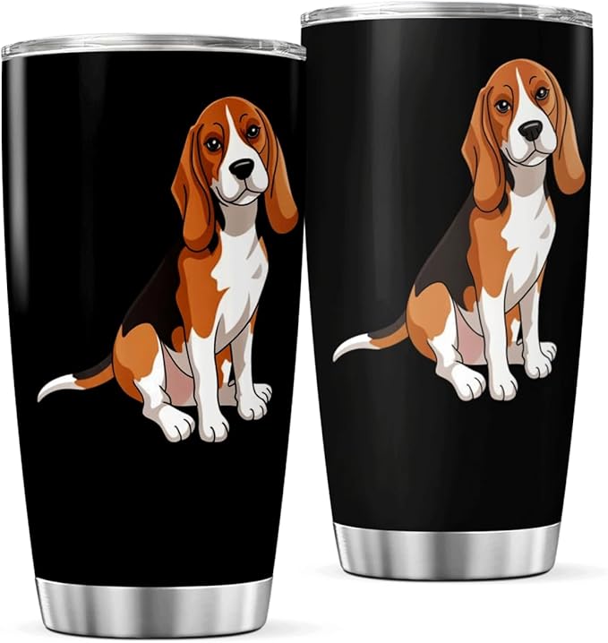 CUBICER Cartoon Beagle Dog Design 20 Oz Stainless Steel Tumbler For Lovers And Pet Owners Travel Mug Outdoor Insulated Bottle Tea Drink Coffee Heat Iced Hot Cool