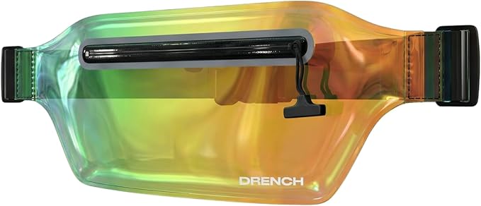 Drench Waterproof Fanny Pack Chrome Iridescent Submersible Dry Bag Waist Pouch for Swimming, Snorkeling, Kayaking – Waterproof Phone Case, Underwater Cell Phone Holder Travel Beach Dry Bag,Waist Pack