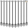 AILBTON 10 Pack 10Ft String Light Poles,Light Poles for Outside String Lights,Outdoor Light Poles with Fork,Metal Pole Stand for Patio,Backyard,Deck