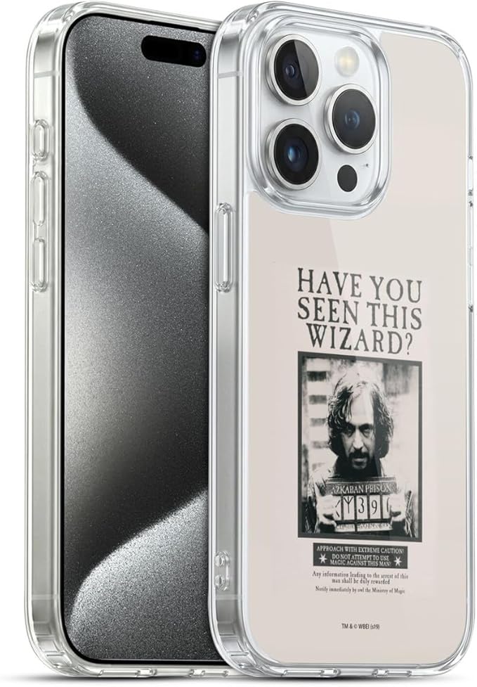 Head Case Designs Officially Licensed Harry Potter Sirius Black Poster Prisoner of Azkaban II Soft Gel Case Compatible with Apple iPhone 15 Pro
