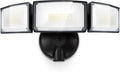 LUTEC 75W 8000 Lumen Floods Light Outdoor, Switch Controlled LED Security Lights with 3 Adjustable Heads, 5000K Daylight, IP65 Waterproof Exterior Flood Light for Outside Garage, Yard, Patio-Black