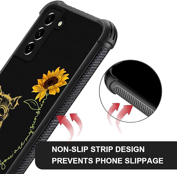 for Samsung Galaxy S21 Case, Pig Sunflower Yellow Sunshine Pattern Graphic Design Girl Boy Soft Silicone Hard Acrylic Shock Protection for Samsung Galaxy S21