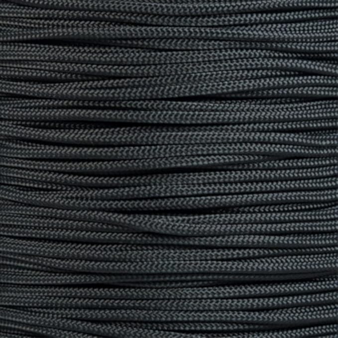 Paracord Planet | Type II Commercial Grade 425 Paracord – 425 LB Tensile Strength W/ 3mm Diameter (Black, 100 FT)