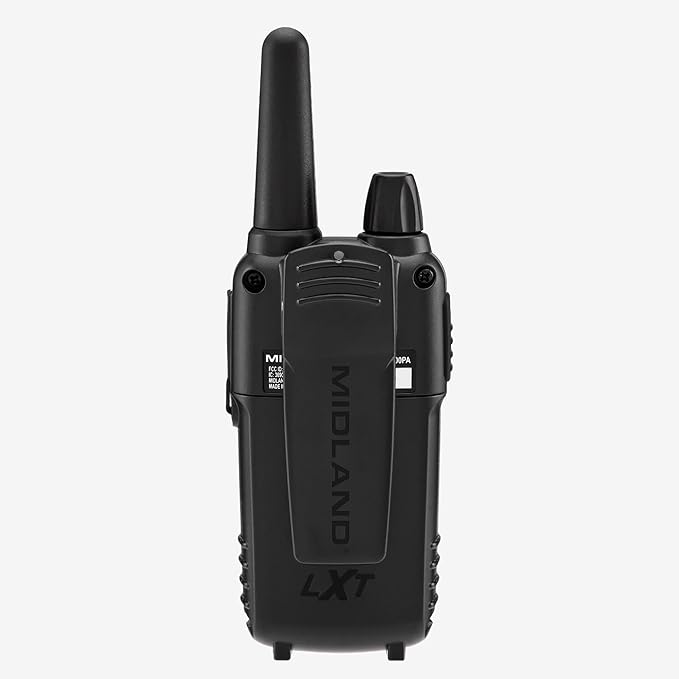 Midland LXT600VP4 FRS Business Walkie Talkies - Long Range 36-Channel Two-Way Radios with Headsets and Charging Base, NOAA Weather Alerts (2-Pack, Gray)