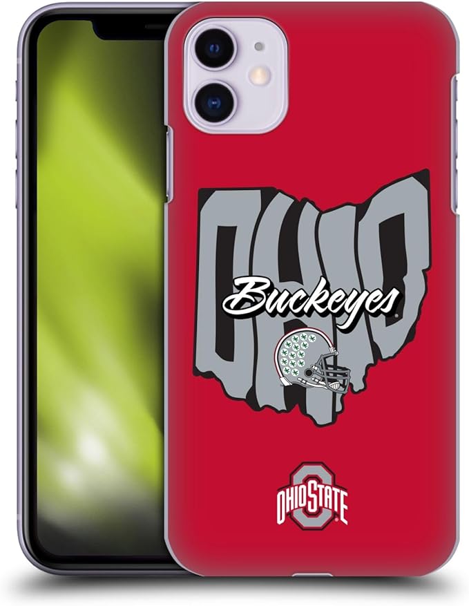Head Case Designs Officially Licensed Ohio State University Map Football Graphics Hard Back Case Compatible with Apple iPhone 11