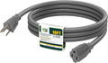 EP 10 Ft Outdoor Extension Cord - 16/3 SJTW Gray Electrical Cable with 3 Prong Grounded Plug