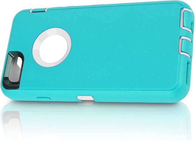 AICase iPhone 6 Case, iPhone 6S Case [Heavy Duty] Built-in Screen Protector Tough 3 in 1 Rugged Shockproof Cover for Apple iPhone 6/6S (Light Blue/White)