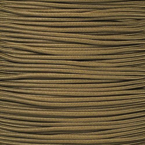 Paracord Planet 275lb Paracord – 3/32 Inch (2.38 mm) Nylon Crafting Cord with 5 Strand Inner Core – Coyote Brown (50 ft)