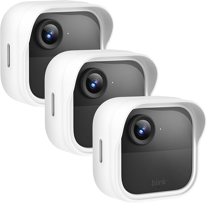 Silicone Case Cover for Blink Outdoor 4/2K+, Weatherproof Silicone Cover Skin Provides Full Camera Protection, for All-New Blink Outdoor 4/2K+ Home Security Camera (White)