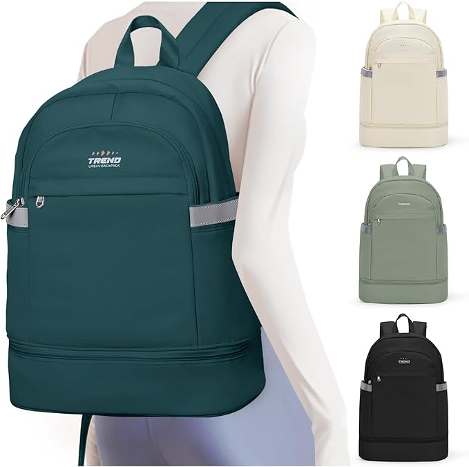 coofay Gym Backpack For Women Men Dance Sports Backpack With Shoe Compartment Waterproof Travel Backpacks Gym Bag Peacock Blue