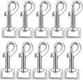 Swivel Snap Hooks, Lucky Goddness 10pcs Metal Heavy Duty Square Eye Clasp Buckle Trigger Clip Multipurpose- Best for Spring Pet Buckle, Key Chain for Linking Dog Leash Collar, Handmade Crafts Project