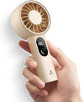 Aecooly Mighty Portable Fan, Powerful Handheld Fan, USB Rechargeable [10H Max Cooling Time], Mini Personal Battery Powered, Pocket for Travel, Summer, Gifts for Women, Girls -Beige