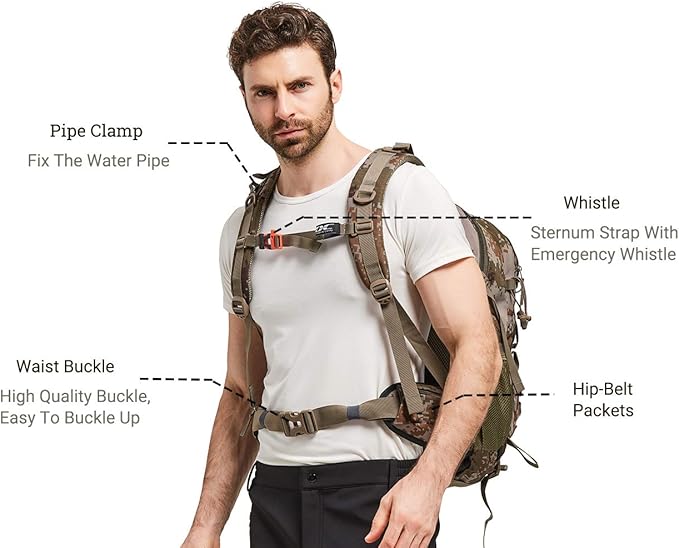 Diamond Candy Waterproof Hiking Backpack for Men and Women, Lightweight Day Pack for Travel Camping | Waterproof, Lightweight, for Travel Camping