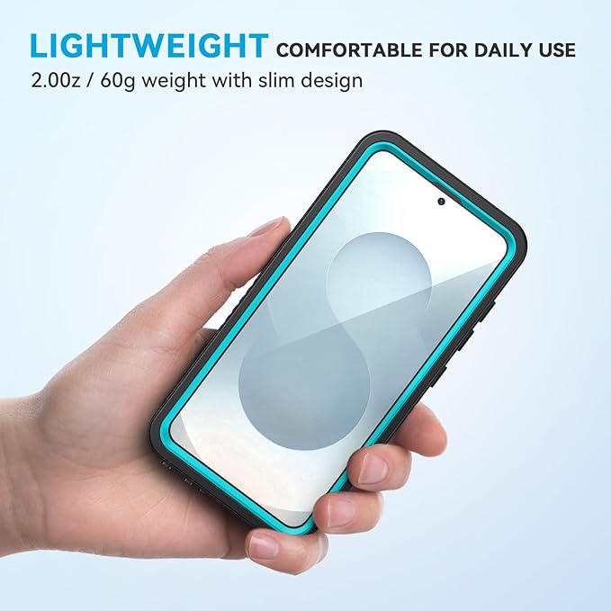 Lanhiem for Samsung Galaxy S25+ Plus Case, IP68 Waterproof Dustproof Case with Built-in Screen Protector, Rugged Full Body Shockproof Protective Cover for Galaxy S25 Plus 6.7 Inch, Teal
