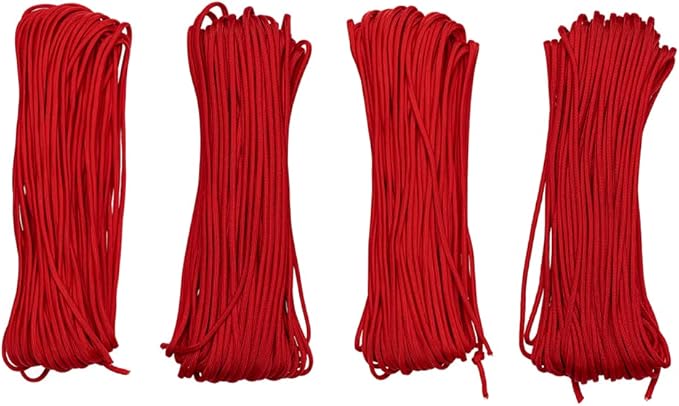 Paracord Planet Solid Color 550lb Paracord – 7 Strand Type III Nylon Cord for Indoor and Outdoor Tasks – Scarlet Red (25 ft)