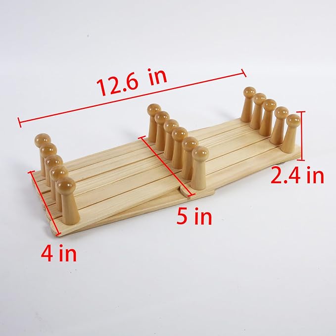 AMAPON Accordion Style Expandable Wall Wooden Coat Rack 16 Hooks (Pegs) Hang Hats Jackets Coffee Mug Purses Necklaces Towels Cap Leash Scarves Data Line Kitchenware