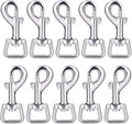 Swivel Snap Hooks, Lucky Goddness 20pcs Metal Heavy Duty Square Eye Clasp Buckle Trigger Clip Multipurpose- Best for Spring Pet Buckle, Key Chain for Linking Dog Leash Collar, Handmade Crafts Project