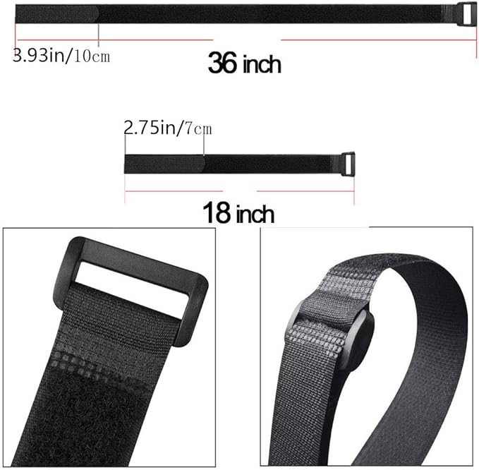 Reusable Fastening Straps Straps,16 Pack (36-18) inch Hook And Loop Straps,Cable Management Adjustable Multipurpose Hook And Loop Securing Straps