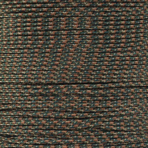 Paracord Planet 275lb Paracord – 3/32 Inch (2.38 mm) Nylon Crafting Cord with 5 Strand Inner Core – Woodland Camo (50 ft)