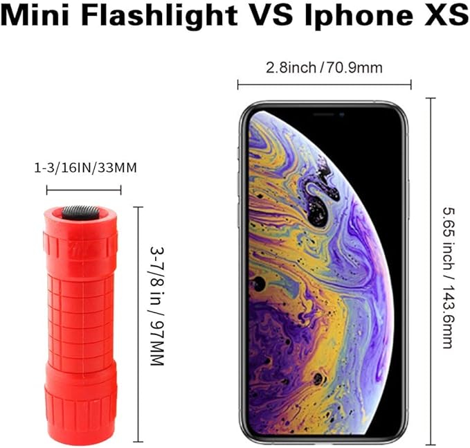 Whaply 6-Pack Small Mini Flashlight Set, 5 Colors, COB LED Handheld Flashlight with Lanyard,18-Pack AAA Battery Included for Kids/Night Reading/Party/Camping/Emergency/Hunting