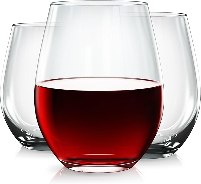 Vivocci Unbreakable Plastic Stemless Wine Glasses 20 oz | 100% Tritan Heavy Base | Shatterproof Glassware | Ideal For Cocktails & Scotch | Perfect For Homes & Bars | Dishwasher Safe | Set of 2