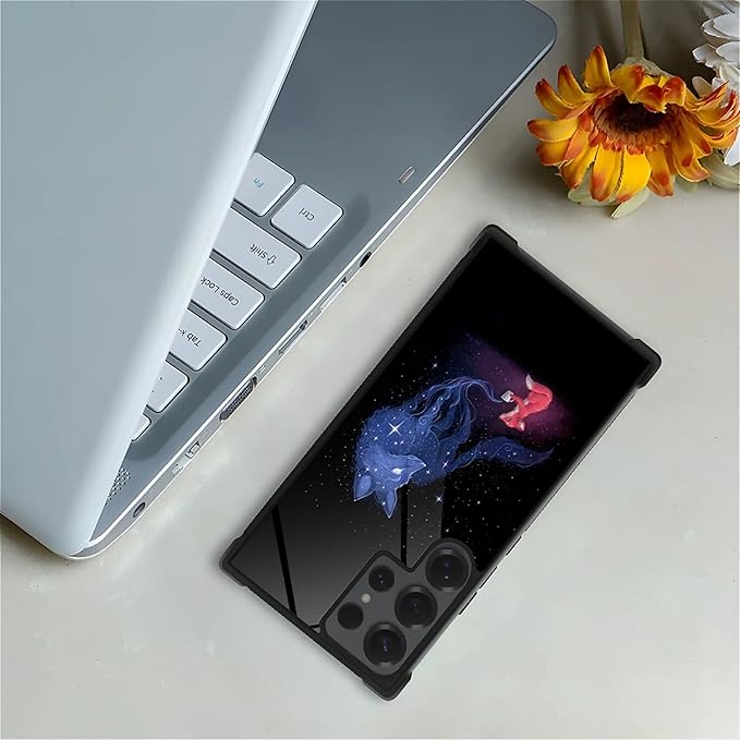 for Samsung Galaxy S25 Ultra Case,Graphic Design for Girl Boy Soft Silicone Hard Acrylic Shock Protection Designed for Samsung Galaxy S25 Ultra Galaxy Fox Wolf Pattern