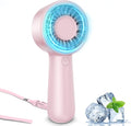 Portable Handheld Fan Personal Small Turbo Hand Fan Powerful, Cooling, Lanyard, USB Rechargeable, 5 Speeds, Makeup, Gifts for Women Men, Kid, Mom, Hot Summer, Travel, Sports, Wedding Use