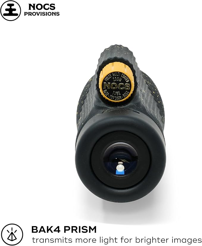 Nocs Provisions Zoom Tube 8x32 Monocular, 8X Magnification Telescope, Bak4 Prism, Wide Field of View for Bird Watching, Backpacking & Wildlife Viewing - Twilight Haze Blue LTD