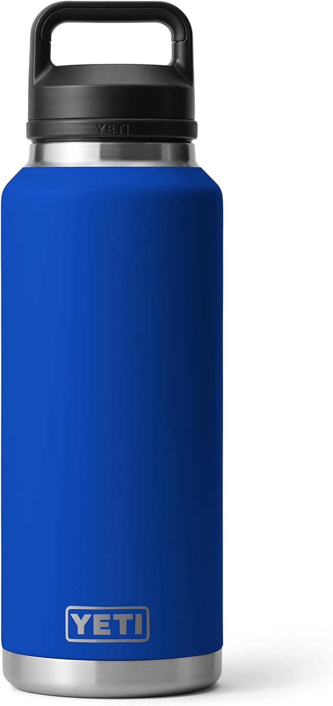 YETI Rambler 46 oz Bottle, Leakproof, Vacuum Insulated, Stainless Steel with Chug Cap, Royal Blue
