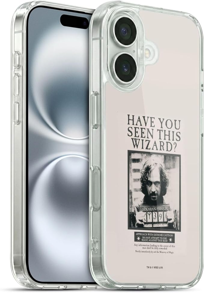 Head Case Designs Officially Licensed Harry Potter Sirius Black Poster Prisoner of Azkaban II Gel Case [Military Grade Protection] Compatible with Apple iPhone 16 and Compatible with MagSafe