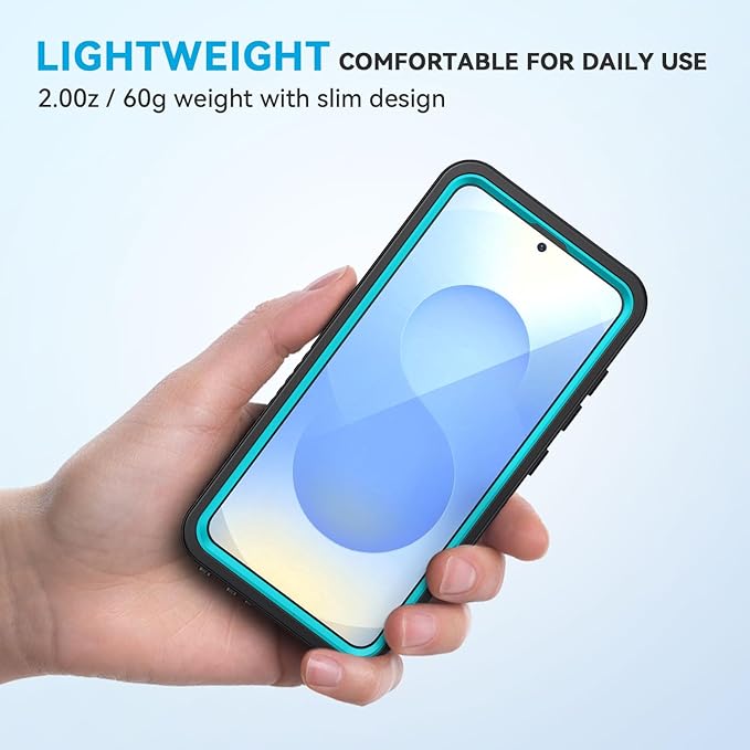Lanhiem for Samsung Galaxy S25 Case, IP68 Waterproof Dustproof, Built-in Screen Protector, Rugged Full Body Shockproof Protective Cover for Galaxy S25, Blue