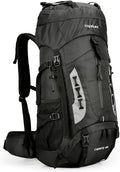 King'sGuard 60L Hiking Backpack for Men and Women Lightweight Camping Hiking Backpack with Rain Cover Large Waterproof Travel Backpack Backpacking Pack (Black)