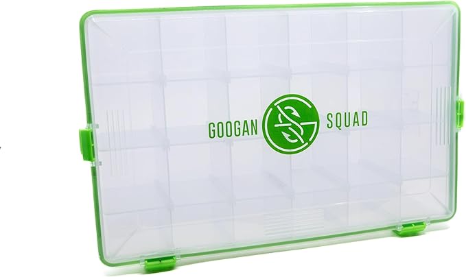 GOOGAN Squad 3700 Deep Casket 2.0 Fishing Tackle Box – Durable Bait & Gear Storage Organizer with Adjustable Dividers