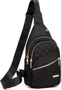 AOSTIHOT Small Sling Backpack for Women, Chest Bag Daypack Crossbody for Travel Sport Running Hiking Black