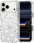 MOSNOVO for iPhone 17 Pro Max Case, Shockproof Military-Grade Protection 6.6ft Drop Tested, Camera Control, Clear Phone Case for iPhone 17 Pro Max, Cozy Bear Days Design