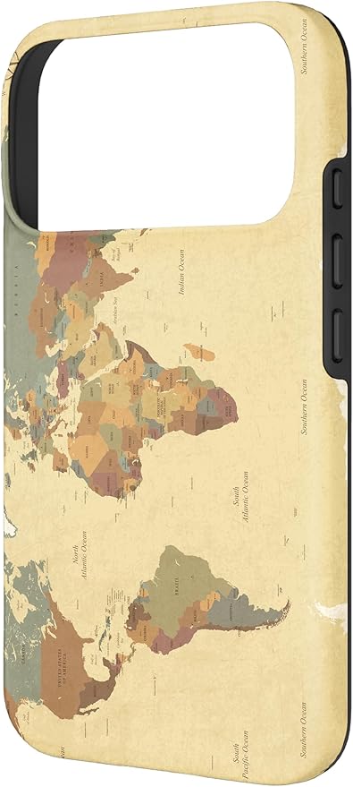 Globe Map Smartphone Cell Cover Gift World Map Pattern Phone Case for iPhone 17 Pro