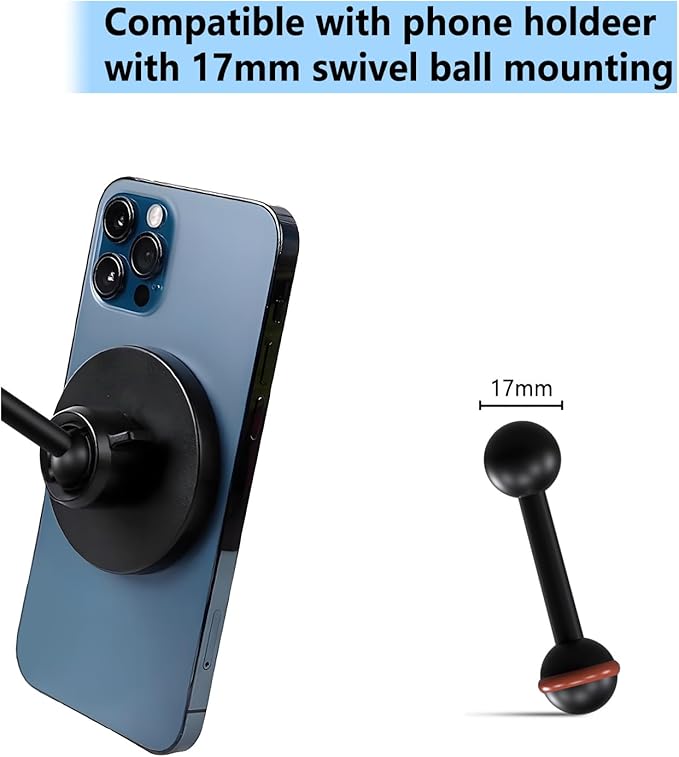 for Garmin GPS Mount,Compatible with Garmin Nuvi, RV, Dezl, Drive, Drivesmart, Driveassist & More,Equipped with 17mm Spherical Aluminum Rearview Mirror GPS Holder